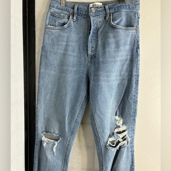 AGolde Riley high rise straight button fly jeans 27 - Picture 4 of 6